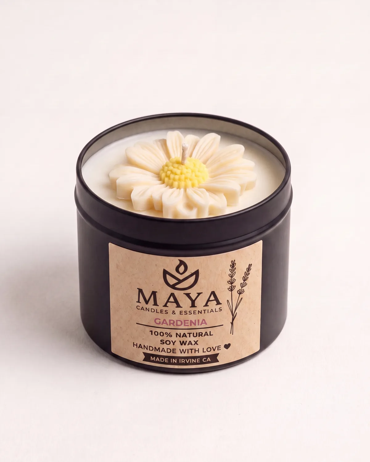 Maya Gardenia soy candle