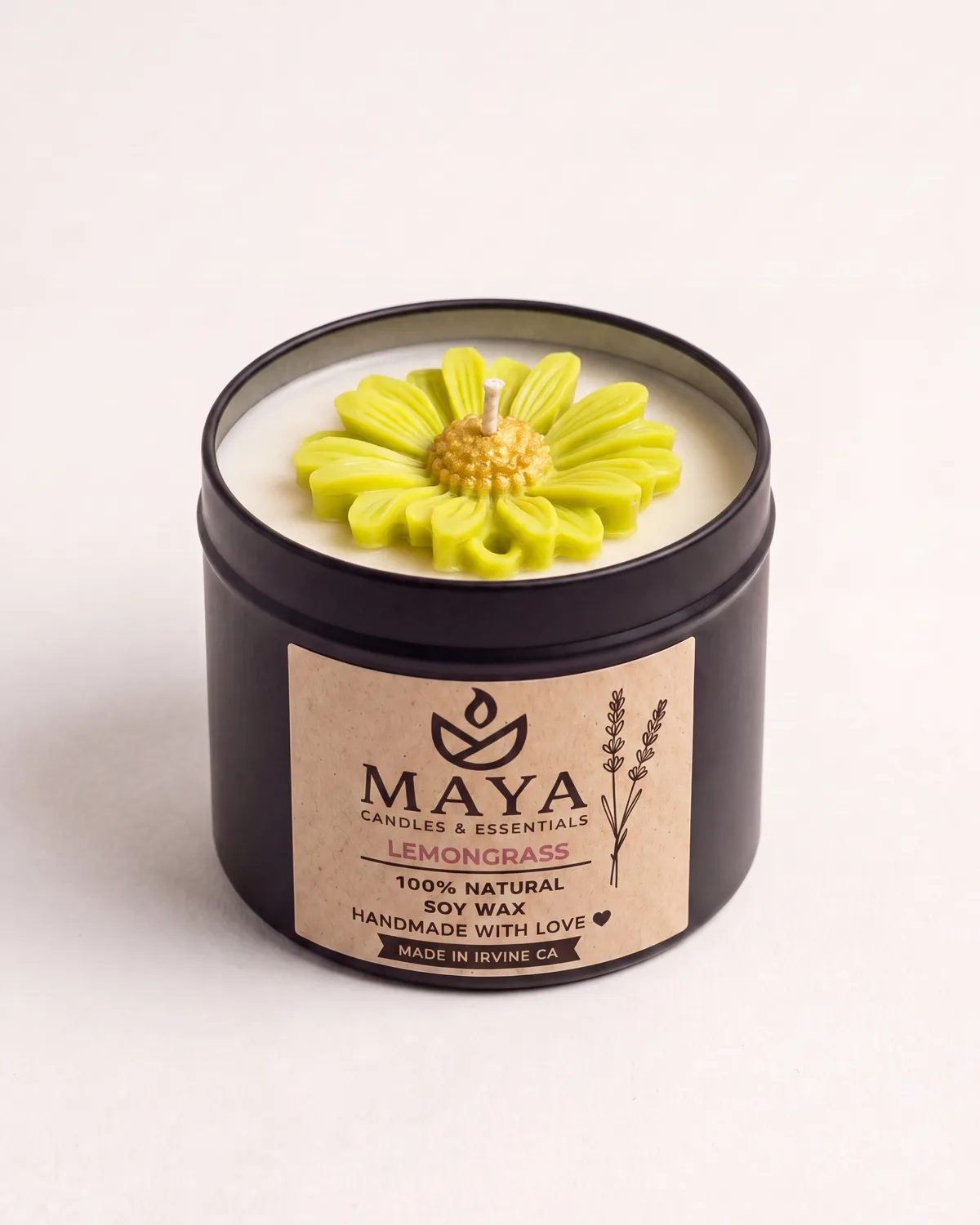 Maya Lemongrass soy candle