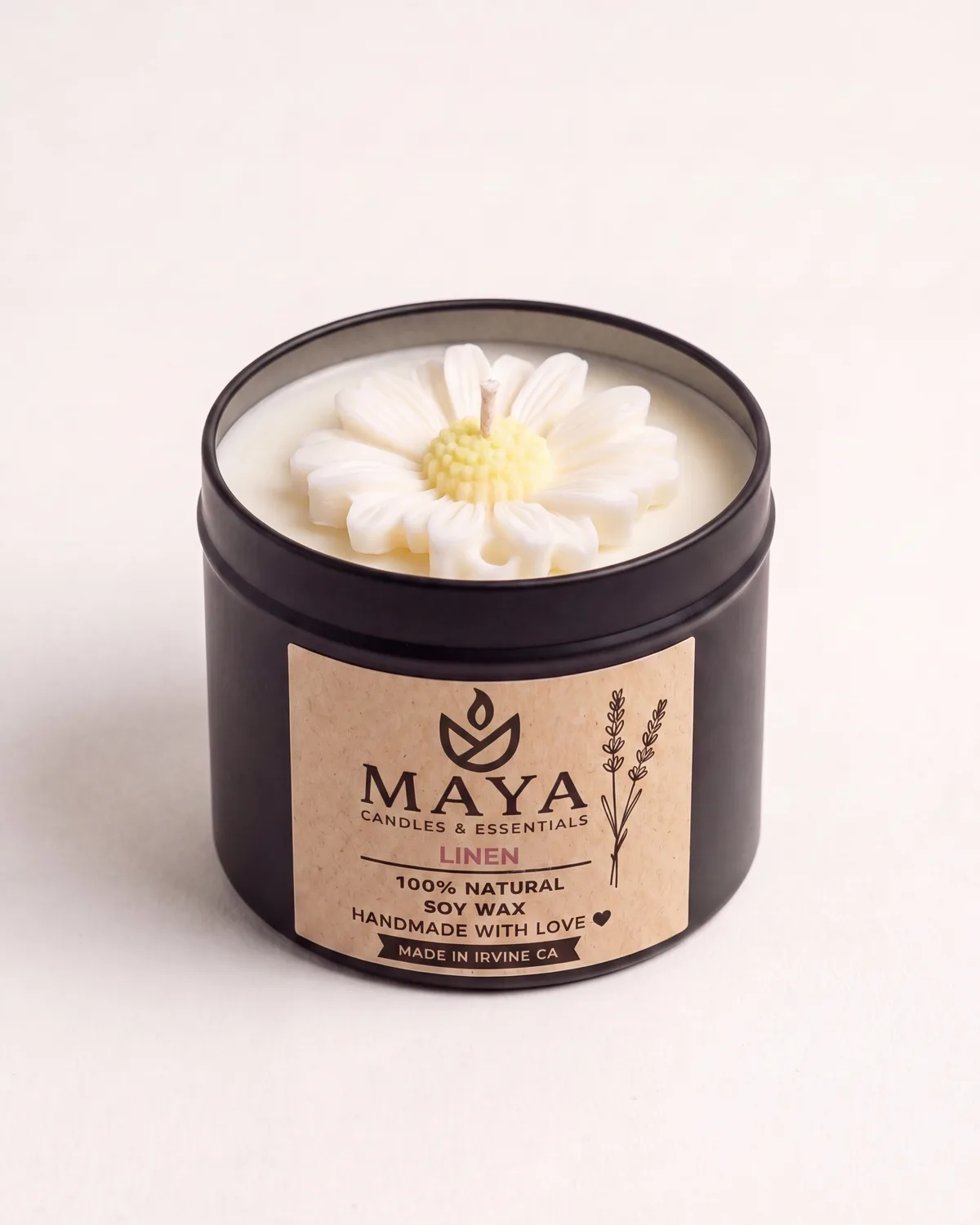Maya Linen soy candle