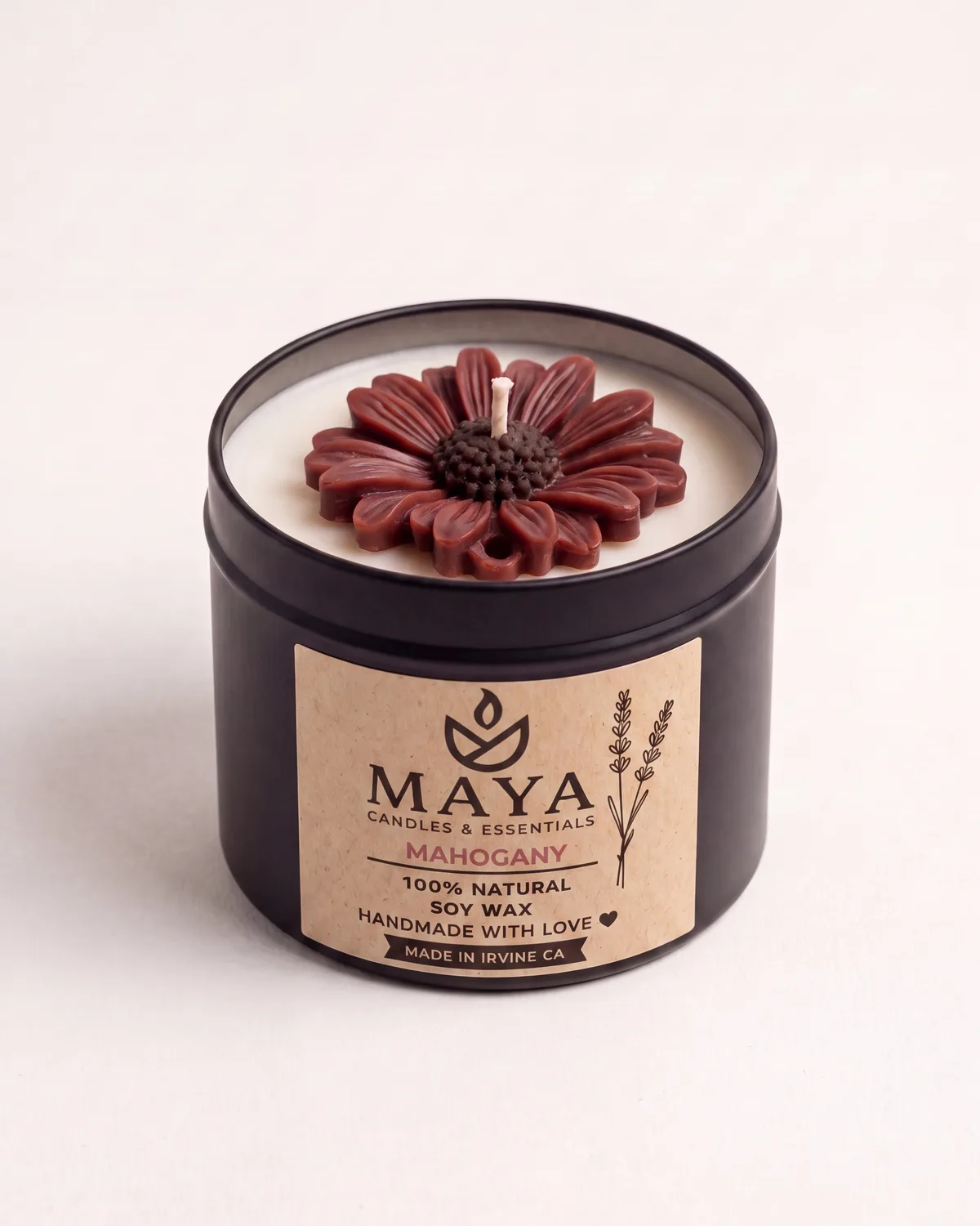 Maya Mahogany soy candle