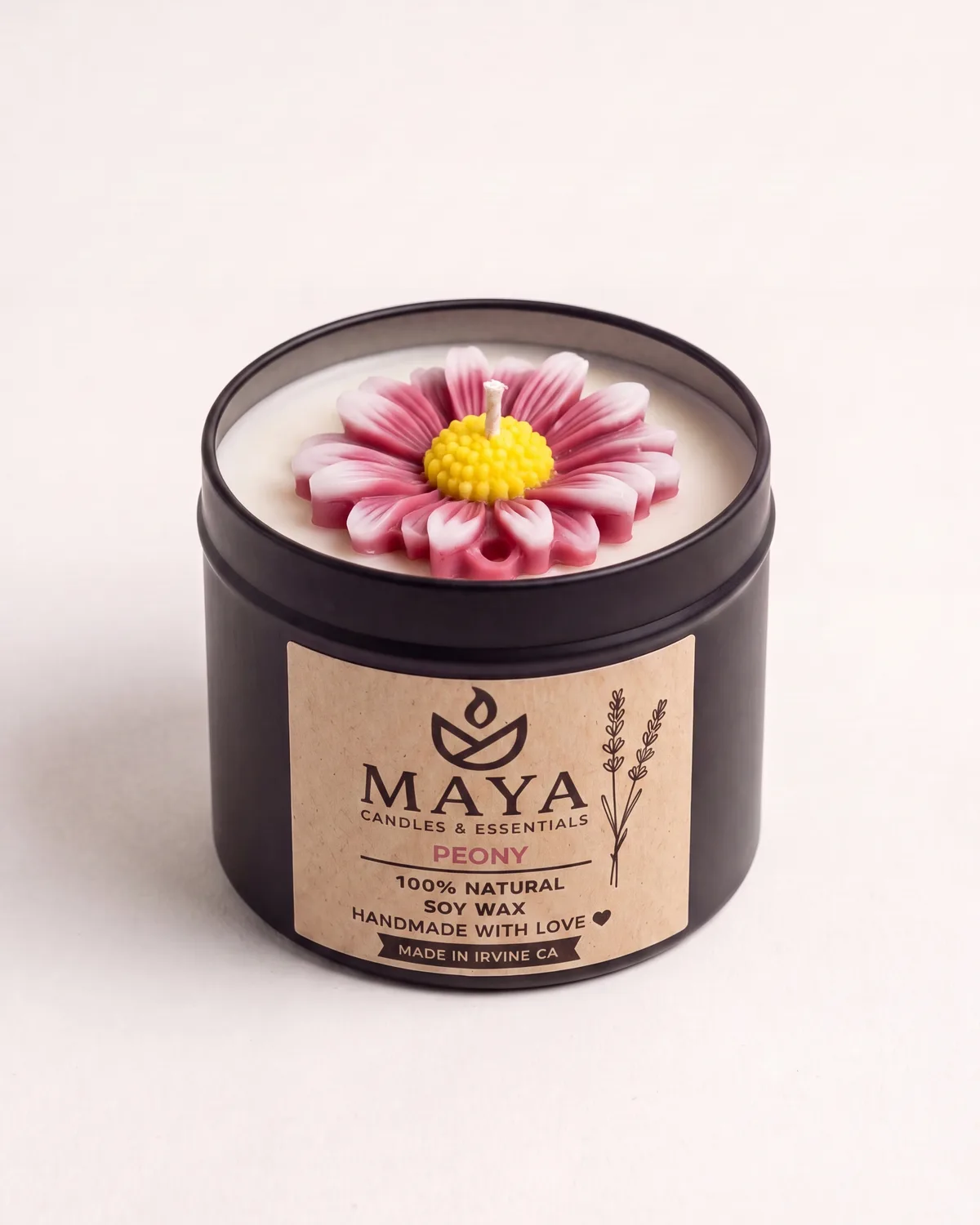 Maya Peony soy candle