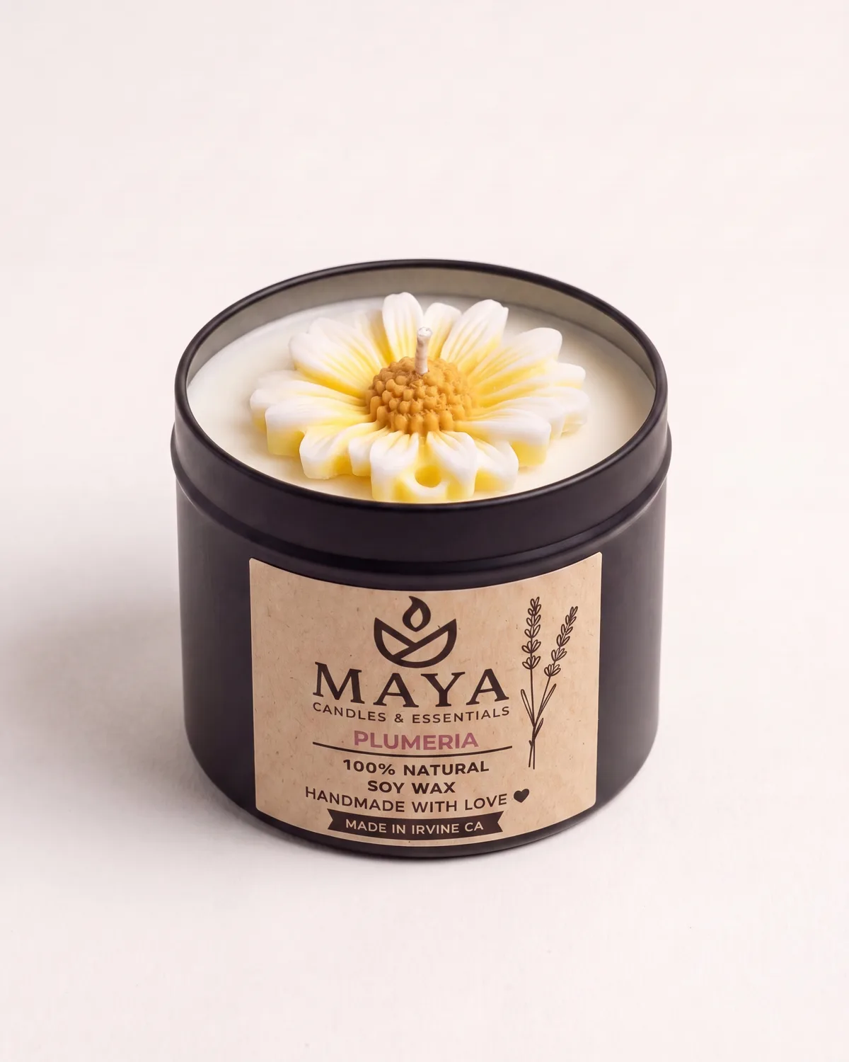 Maya Plumeria soy candle